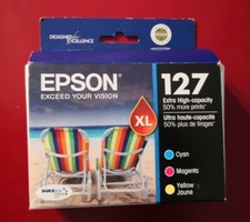 10-2023 Epson GENUINE 127 Color Ink ( IN RETAIL BOX ) T127520 Workforce 840 845 picture