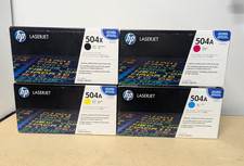HP Toners 504X Black and 504A (,Yellow, Cyan, Magenta) Set Of 4. picture