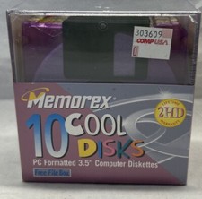 Memorex 10 Cool Disks 2HD PC Formatted 3.5