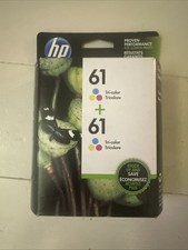 New in box (EXPIRED 4/17) Twin HP 61 CZ074FN Tri Color Combo Pack Ink Cartridge picture