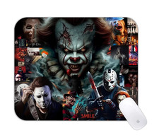 Horror Movie Characters Desk Mat Dark Spooky Gaming Mouse Pad picture