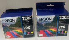 Lot of 2 EPSON T220  Ultra -Ink High Capacity Black & Standard Color -Cartridges picture