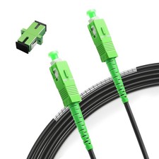 30M Black Armored SC/APC To SC/APC Fiber Optic Internet Cable 9/125 OS1/OS2 picture