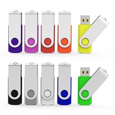 Kootion 10 Pack 16GB USB2.0 Metal Swivel Multicolor Flash Memory Stick Drives picture