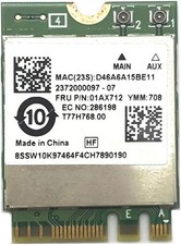 Realtek Dual Band Wireless M.2 2230 2x2 AC Wi-Fi + BT 4.2 Card RTL8822BE 01AX712 picture