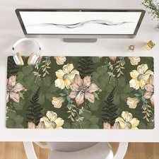Faux Leather Large Pad, Office Desk Mat, 31.5