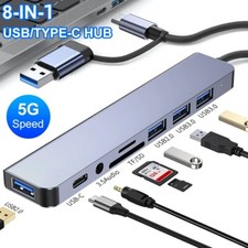8-in-1 USB Type-C USB3.0+2.0+TF+SD+3.5 Headphone Port+USB-C Data Expansion Dock picture