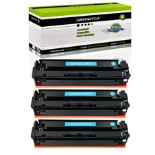 3PK CF401X 201X Toner Cartridge Fits For HP Color Laserjet M252dw M277dw M252dn picture