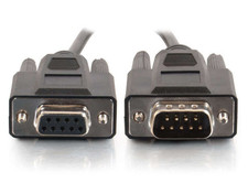 C2G 1FT DB9 M/F ALL LINES Extension Cable Black 25211 picture