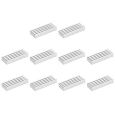 30x11x5mm Aluminum Heatsink Electronics Cooler for MOS IC Chip Silver 10 Pcs picture