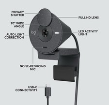 Logitech Brio 305 1080p Full HD USB-C Webcam Open Box Complete Privacy Shutter picture