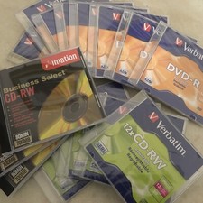 CD Lot Verbatim DVD-R Recordable (7), 12xCD RW (6) Imation Business Select (3) picture