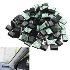30Pcs Wire Clip Black Car Tie Rectangle Cable Holder Mount Clamp self adhesive z picture