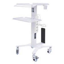 Mobile Computer Cart Medical Rolling PC Stand Desk Workstation Wheel Adjustable picture
