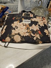 Dachee Black Peony Waterproof Shoulder Laptop Bag Case #F picture
