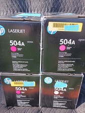 OEM Genuine New HP CE253A 504A Magenta Ink Toner Color CM3530FS 3530MFP CP3525DN picture