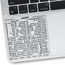 Mac OS Shortcuts Sticker, Laminated Vinyl Cheatsheet for MacBook, No-Residue picture