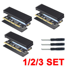 1/2/3 SET PCIe NVMe Adapter M.2 NVMe SSD to PCI-e x4/x8/x16 Converter Card USA picture