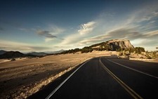 Landscape road mountains badlands hills desert south Custom Gaming Mat Desk picture