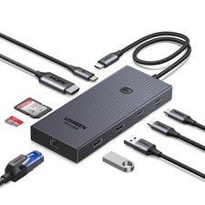 UGREEN Revodok Pro 9 in 1 USB C Hub Gigabit Ethernet Adapter 4K@60Hz HDMI picture