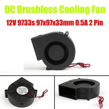 1x DC Brushless Cooling PC Computer Fan 12V 9733s 97x97x33mm 0.5A 2 Pin Wire EE picture