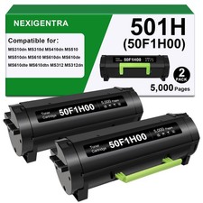 50F1H00 501H Toner Cartridge 50F1000 Toner High Yield 5,000 pages 2 Pack picture