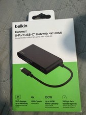 5-Port Hub with 4K HDMI, 7.8 in. Tethered USB-C Cable, 100-Watt Power Delivery picture