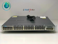 Cisco WS-C3750X-48PF-E 48 Port PoE Gigabit Switch W/C3KX-NM-1G- Fast Shipping picture