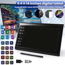 Pro Digital Drawing Tablet with 10x6 inch Screen, Graphics tablet, 12 Shortkey picture