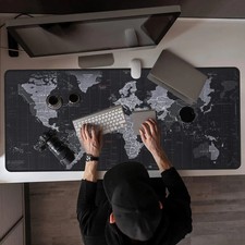 Gaming Mouse Soft Pad Extended Large World Map Computer Keyboa Mat picture