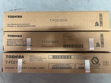 Genuine Toshiba T-FC210U Cyan Yellow And BK Toner Cartridges picture