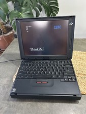 IBM ThinkPad 380ED For Parts Laptop Turns On Cracked Frame No Battery Hard Drive picture
