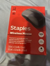 NEW Staples Wireless MOUSE Optical USB BLACK picture