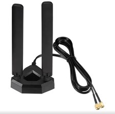 Eightwood WiFi 6E Tri-Band Antenna 6GHz 5GHz 2.4GHz Gaming WiFi Antenna Magnetic picture