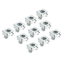 M6 Cage Nut Carbon Steel for Server Rack Cabinet Blue White 30Pcs picture