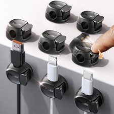 8Pack Cord Organizer Dual Spring  Clasp, Max Secure Cable Clips - Chfeila Cab... picture