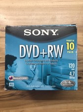 Sony DVD + RW 10 Pack Rewriteable DVD Discs 4.7 GB 120 Min Open Box Item picture