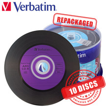 Verbatim AZO CD-R 52x Digital Vinyl Blank CD LP Style 700MB 5 Colors - 10 Discs picture