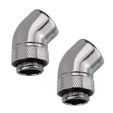 Koolance Swiveling 45 Degree Elbow Fitting, Nickel, 2-pack picture