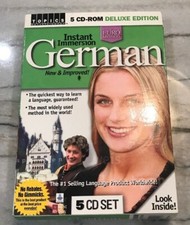 Topics Learn German Deluxe Edition Instant Immersion Euro Method 5 CD Set Green picture