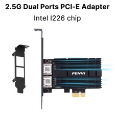 2.5Gbps Intel I226 PCIE Gigabit Network Adapter Dual RJ45 Port Ethernet LAN Card picture