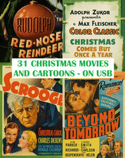 31 Classic Christmas Movies & Cartoons USB – Vintage Holiday Film Set picture