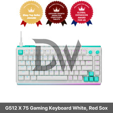 Logitech Korea Official G512 X 75 Gaming Keyboard White, Red Sox picture