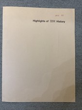 1972 IBM Highlights Of IBM History  - IBM In House Publication picture