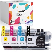 4 Pack 401 LC-401 Ink Cartridges Compatible for Brother MFC-J1010DW MFC-J1012DW picture