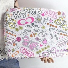 COACH Poppy Computer Laptop Tablet Tech Case, Multicolor Padded Zippered Sleeve picture