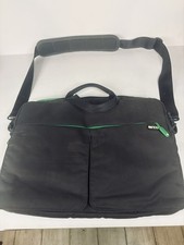 Incase 15” Laptop Messenger Bag Black Green Padded MacBook Carrying Case picture
