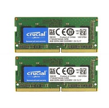 Crucial 8GB (2X 4GB) DDR4 2400MHz PC4-19200 CL17 260Pin Sodimm Laptop Memory Ram picture