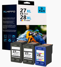 XLHIPPO Ink For HP 27XL 28XL BK Tri-Color 3pk (2+1) picture