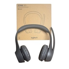 Logitech Zone 301 Wireless Headset Bluetooth On-Ear Mic Black Open Box picture